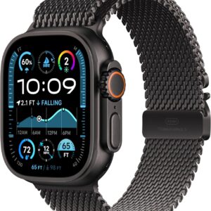 ساعت هوشمند اپل مدل Ultra 2 Black Titanium Case 49mm با بند میلانس لوپ - رنگ بدنه مشکی