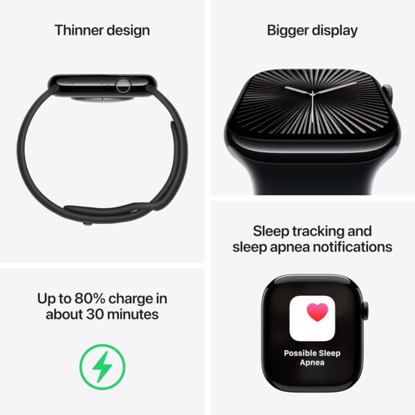 ساعت هوشمند اپل مدل Series 10 42mm Aluminum بند پارچه‌ای - Image 5