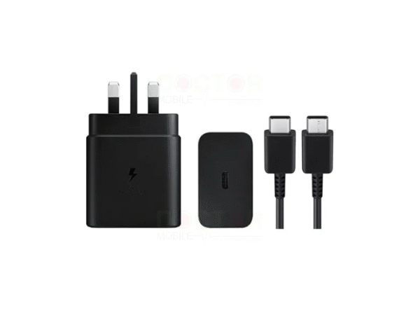شارژر فست 45 وات سامسونگ سه پین مدل ( 3pin | 45W | USB‑C) EP-T4511 با کابل USB‑C - Image 1