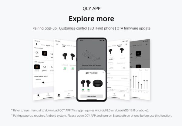 هدفون بلوتوثی کیو سی وای مدل QCY T13 ANC2 - Image 6