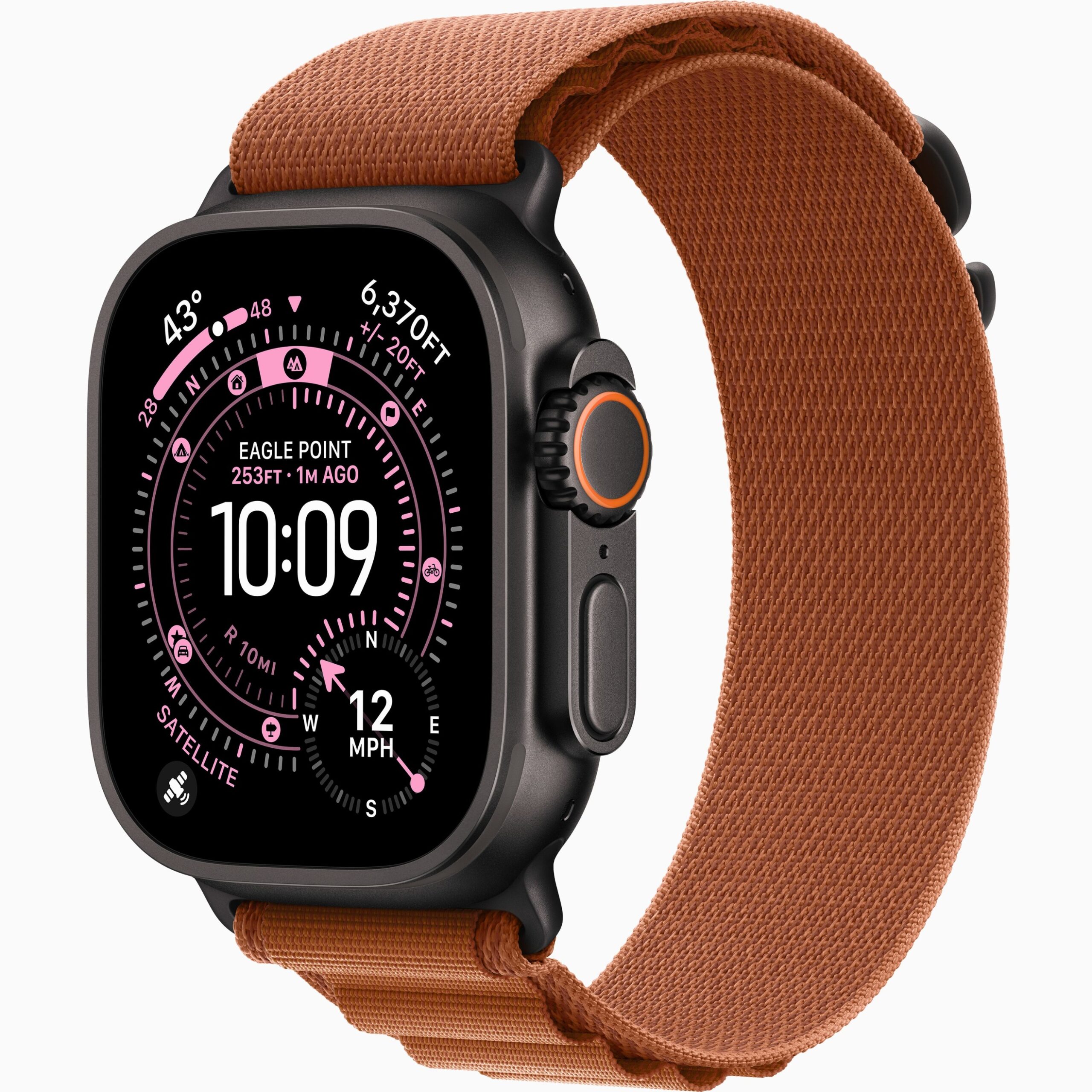 ساعت هوشمند اپل مدل Ultra 3 Natural Titanium Case 49mm با بند آلپاین لوپ – رنگ بدنه مشکی اپل واچ اولترا 3 با بند آلپاین لوپ رنگ بند تراکوتا و رنگ بدنه مشکی