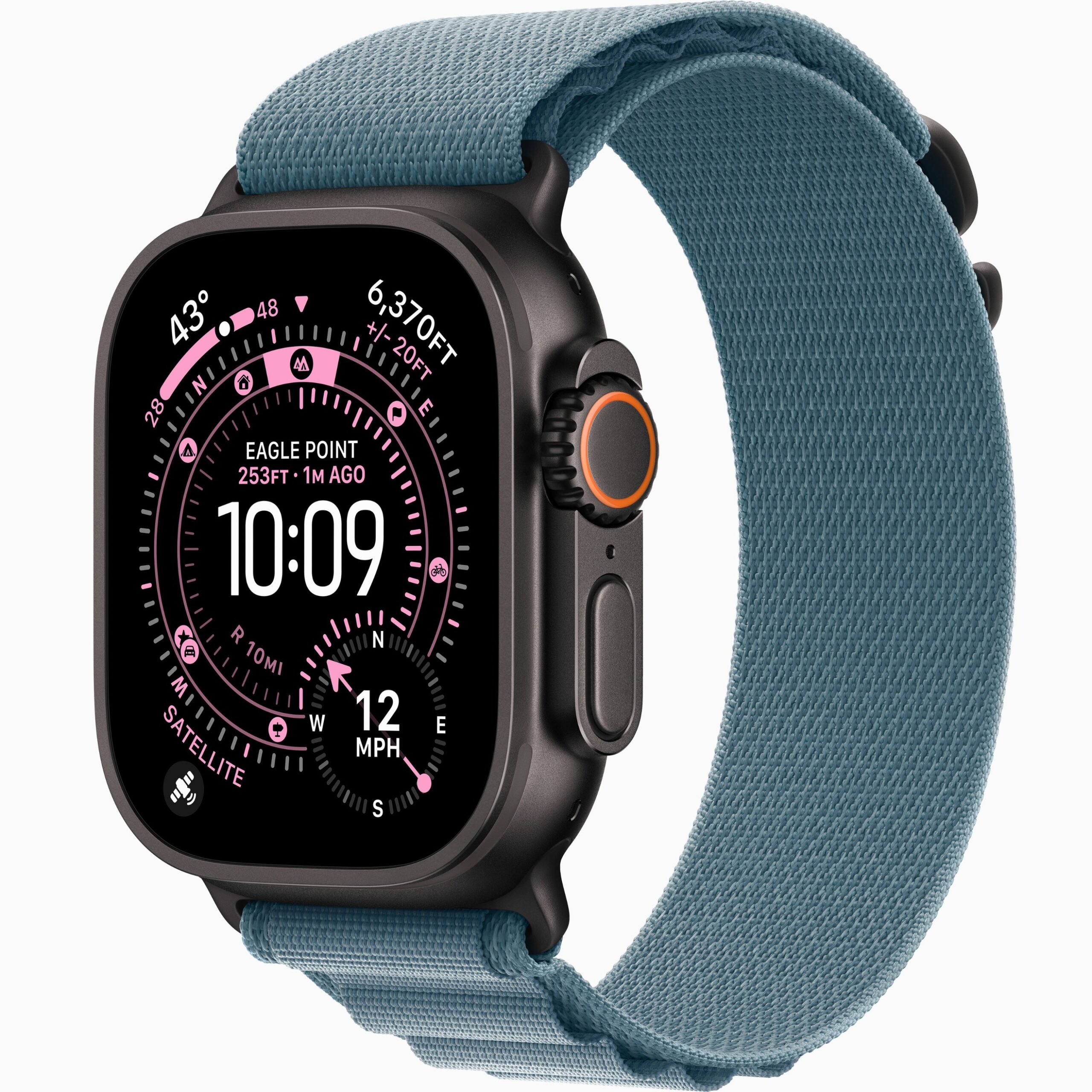 ساعت هوشمند اپل مدل Ultra 3 Natural Titanium Case 49mm با بند آلپاین لوپ – رنگ بدنه مشکی اپل واچ اولترا 3 با بند الپاین لوپ رنگ بند آبی روشن رنگ بدنه مشکی