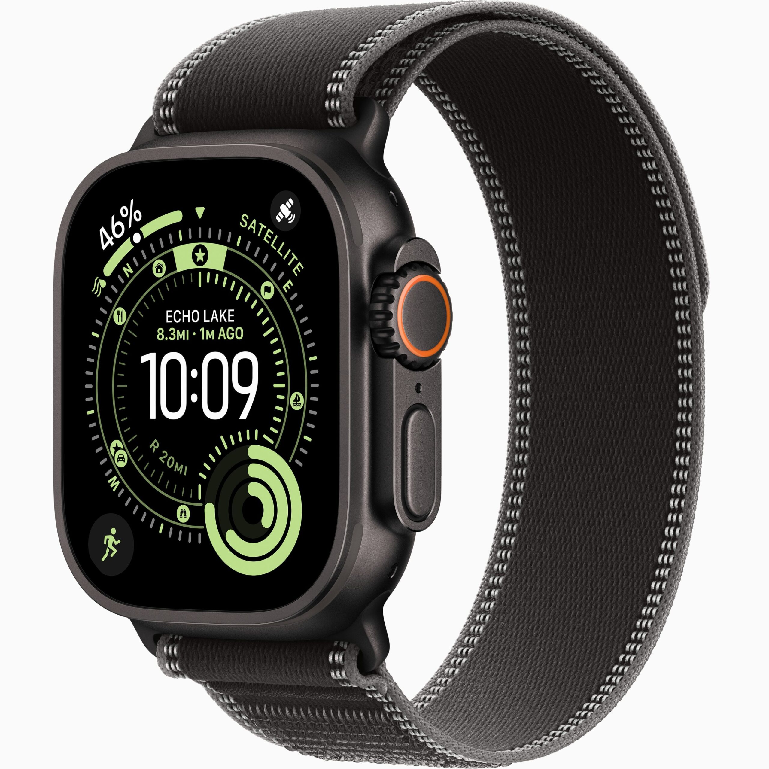ساعت هوشمند اپل مدل Ultra 3 Natural Titanium Case 49mm با بند تریل لوپ – رنگ بدنه مشکی اپل واچ اولترا 3 با بند تریل لوپ به رنگ مشکی و بدنه تیتانیومی به رنگ مشکی با سایز صفحه نمایش 49 میلیمتری مقاوم در برابر اب به عمق 100 متر